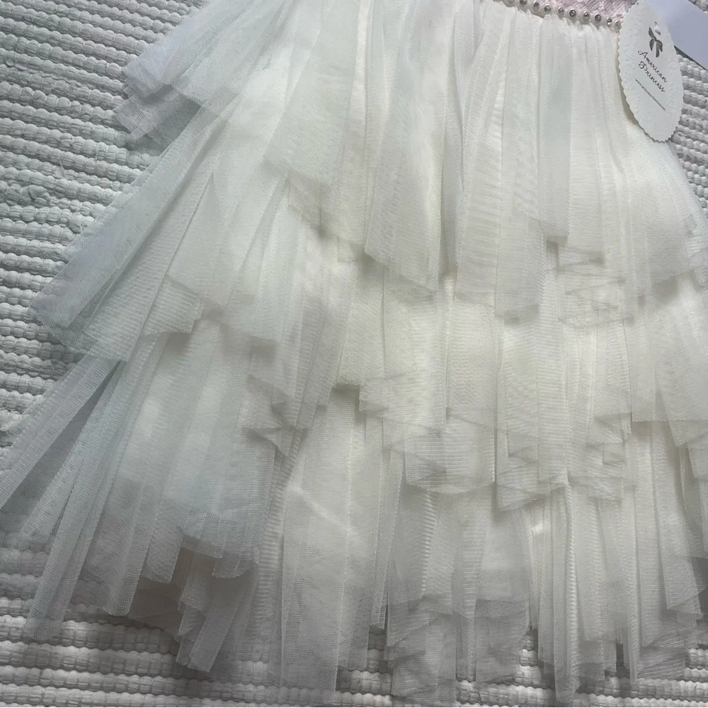 NWT Pink Formal Tulle Tiered Size 4 Dress